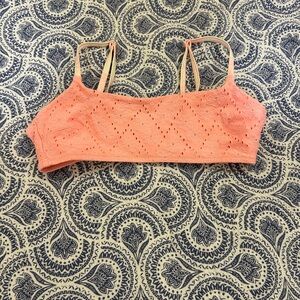 Aerie Orange Sleeveless Fitted Crop Camisole